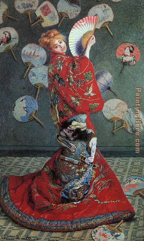 La Japonaise painting - Claude Monet La Japonaise art painting